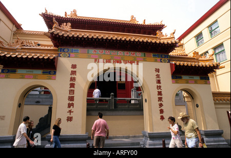 He Hua Tempel chinesischer Chinatown Zeedijk Amsterdam Stockfoto