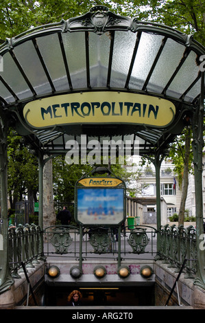 U-Bahn Station Abbesses Metrostation Montmartre Paris Frankreich Stockfoto