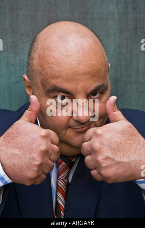 Geschäftsmann Daumen aufgeben Stockfoto