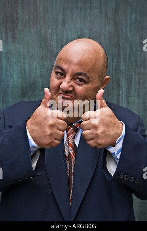 Geschäftsmann Daumen aufgeben Stockfoto