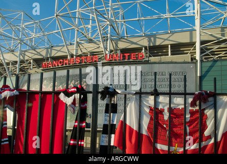 Manchester United ist Old Trafford Ground Markierung 50 Jahre seit der München-Air Crash Stockfoto