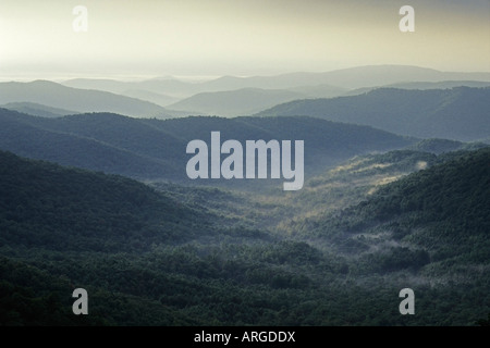 Panoramablick, Blue Ridge Parkway, North Carolina, USA Stockfoto