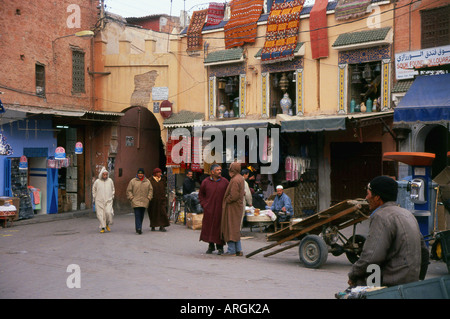 Marrakesch Marrakesch rot Stadt südwestlichen Marokko Maghreb maghrebinischen Berber arabische arabische marokkanische Nordafrika Stockfoto