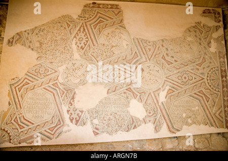 Mosaik-Fragmente in der Kirche der Jungfrau Maria, Madaba, Haschemitischen Königreich Jordanien Nahost. DSC 5335 Stockfoto