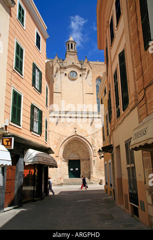 Kathedrale De Santa Maria in Ciutadella auf der Insel Menorca, Balearische Inseln, Spanien. Stockfoto