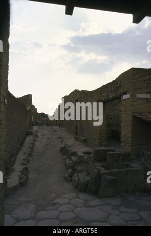 Charakteristische Ansicht von Herculaneum Ruinen Pompei Scavi Naples Napoli Campania Süditalien italienischen Halbinsel Italia Europa Stockfoto