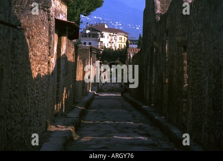 Charakteristische Ansicht von Herculaneum Ruinen Pompei Scavi Naples Napoli Campania Süditalien italienischen Halbinsel Italia Europa Stockfoto