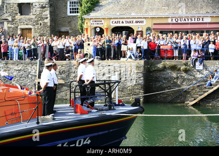 Benennung des RNLI-Geistes von Padstow Stockfoto