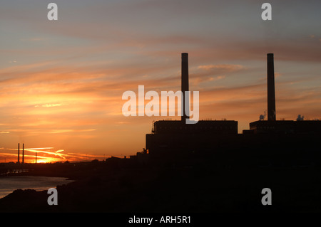 Tilbury Kohle befeuerten Kraftwerk in der Themsemündung Stockfoto