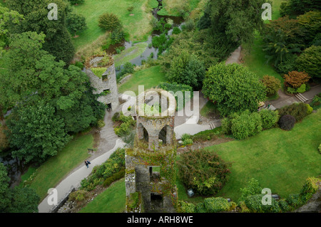 Eine allgemeine Ansicht des Blarney Castle in der Nähe der Stadt Cork in Irland in Blarney abgebildet. Stockfoto