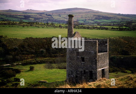 Maschinenhaus auf Dartmoor in der Nähe von Mary Tavy England Stockfoto