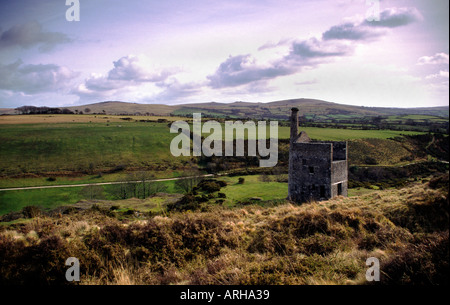 Maschinenhaus auf Dartmoor in der Nähe von Mary Tavy England Stockfoto