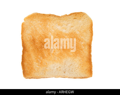 Toast Brot geröstet Toastbread Toastend eine Runde Aussparung Toast Toasten Stockfoto