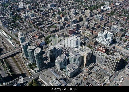 Luftaufnahme von Toronto nach Nord Westen vom CN Tower Stockfoto