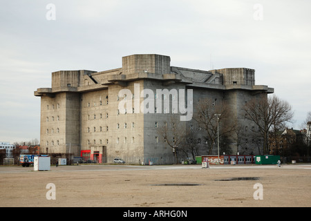 Deutschland Hamburg Zweiter Weltkrieg Bunker am Heiligengeistfeld Stockfoto