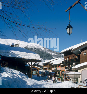 Ortszentrum, Valmorel, Tarentaise, Savoie, Alpen, Frankreich Stockfoto