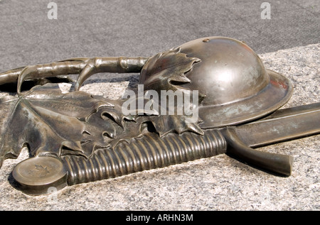 Das Grab des unbekannten Soldaten auf dem National War Memorial im Bund Square, Ottawa Ontario Kanada Stockfoto