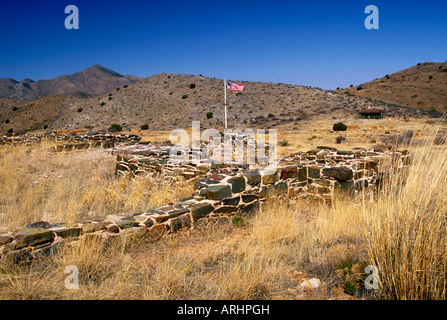 Ruinen des Fort Bowie erbaut am Apache Pass 1862, Bowie, Arizona, USA Stockfoto