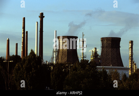 Öl-Raffinerie, Deutschland. Stockfoto