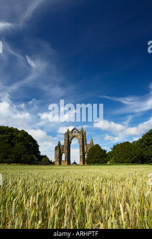 Priorat bleibt von Applegarth Guisborough Stockfoto