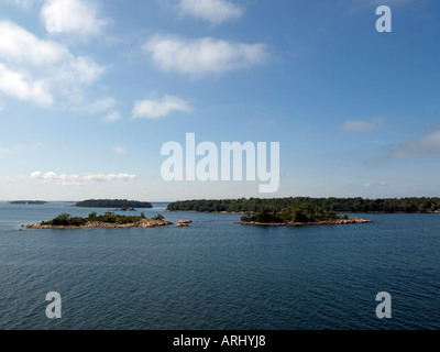 kleinen Inseln an der Ostsee zwischen Finnland und Schweden in die Schären Archipel Aland Ahvenanmaa Stockfoto