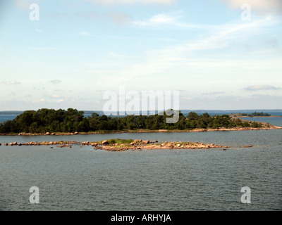 kleinen Inseln an der Ostsee zwischen Finnland und Schweden in die Schären Archipel von Turku Stockfoto