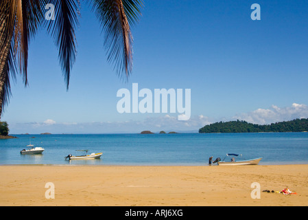 Strand an der Ranger Station auf Isla Coiba Panama Stockfoto