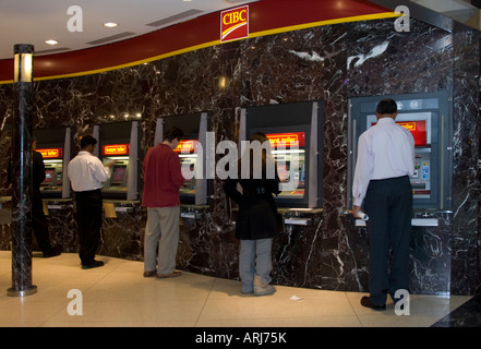 CIBC Bank ATM Maschine Toronto Kanada Stockfoto