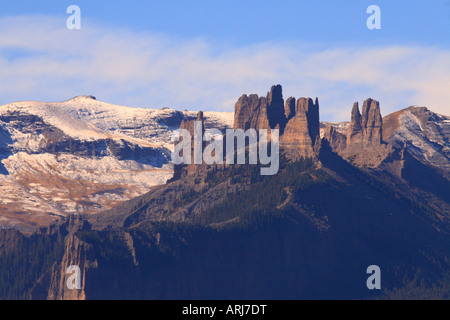 Die Schlösser gesehen aus Ohio Creek Pass Road, Gunnison, Colorado, USA Stockfoto