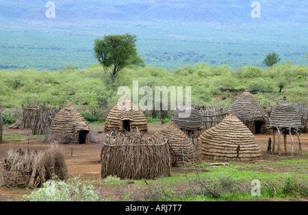 Toposa Dorf, Sudan Stockfoto