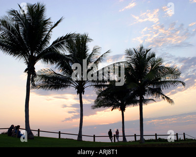 Rosa Sonnenuntergang am Cable Beach, Australien, Broome, Westaustralien, Kimberley Stockfoto