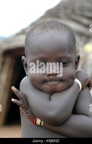 Toposa Mädchen, Porträt, Sudan Stockfoto