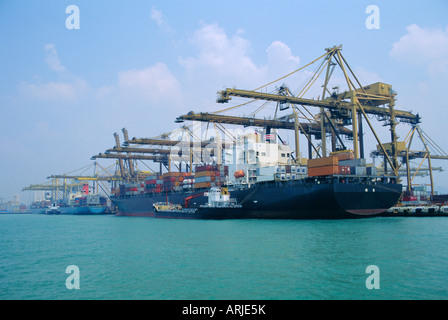 Schifffahrt, Hafen von Singapur, Singapur Stockfoto