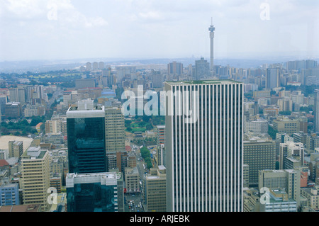 Luftaufnahme der Innenstadt von Johannesburg Stockfoto