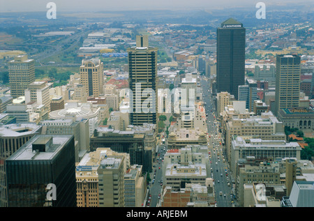 Luftaufnahme der Innenstadt von Johannesburg Stockfoto