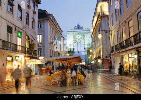 Rua Augusta, Lissabon, Portugal, Europa Stockfoto