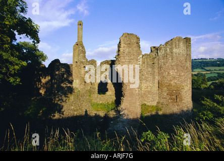 13. Jahrhundert zerstörten Burg, Grosmont, Monmouthshire, Wales, UK, Europa Stockfoto