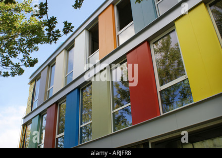 Baustelle mit farbenfrohen Fassade gebaut Stockfoto