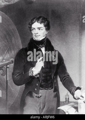 MICHAEL FARADAY, englischer Physiker und Chemiker 1791 bis 1867, die Electomagnetism, die vor der Erfindung des Dynamos entdeckt Stockfoto