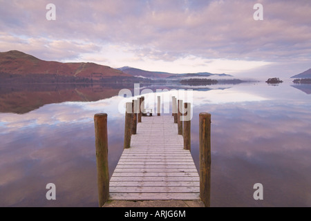 Barrow Bay Landing Stage, Derwent Water, Lake District, Cumbria, England, UK Stockfoto