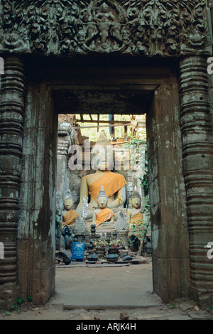 Buddha Wat Phu Champasak, Laos, Asien Stockfoto