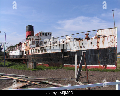 Verlassener Ryde Königin Raddampfer Insel Hafen Newport Isle Wight Stockfoto