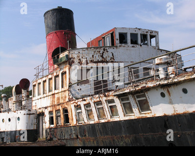 Verlassener Ryde Königin Raddampfer Insel Hafen Newport Isle Wight Stockfoto