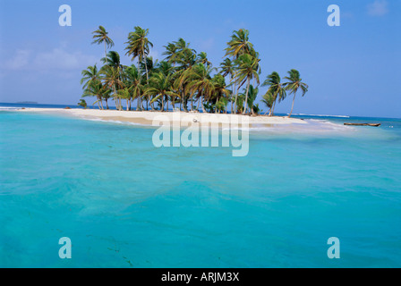 Tropeninsel, Iles Los Grillos, Rio Sidra, San Blas Inseln, Panama, Mittelamerika Stockfoto