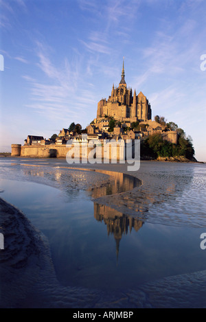 Mont Saint-Michel (Mont-Saint-Michel), UNESCO-Weltkulturerbe, Manche, Normandie (Normandie), Frankreich, Europa Stockfoto