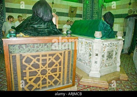 Zwei Schatullen am Mausoleum von Saladin, neben Umayyaden-Moschee, Damaskus, Syrien, Naher Osten. DSC 5583 Stockfoto