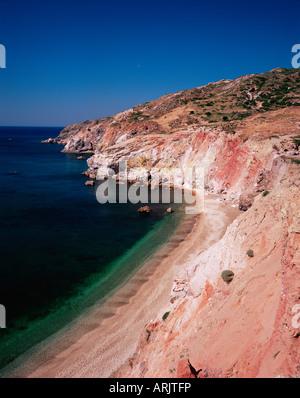 Vulkanische Strand an der Südküste, Paleokori (Paleohori), Insel Milos, Kykladen, griechische Inseln, Griechenland, Europa Stockfoto