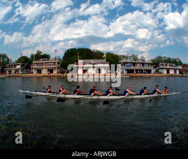 Rudern in Oxford Achter Woche Stockfoto