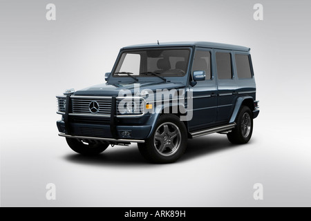 2008 Mercedes-Benz G-Klasse G55 AMG Kompressor grau - Winkel-Vorderansicht Stockfoto