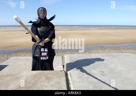 Britische Damen Kendo Meister Kim Holt Stockfoto